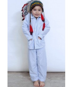 Pyjama long garçon popeline...
