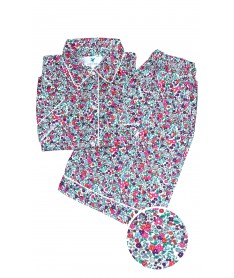 Pyjama court femme fleurs...